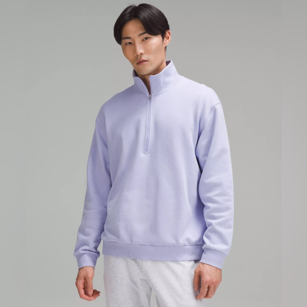 Lululemon French Terry Oversized Half Zip Lilac Smoke